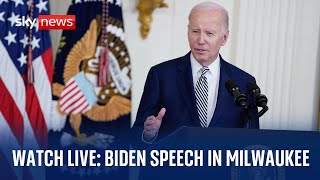 US President Joe Biden delivers speech in Wisconsin [upl. by Bremble69]