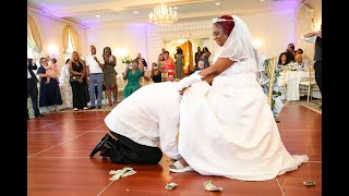 Epic Hilarious Garter removal at wedding at Hotel Northampton [upl. by Icnarf217]