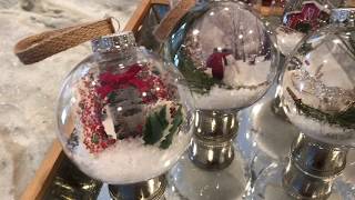 DIY Dollar Store Christmas Scenery Ornaments 2018 [upl. by Daphie]