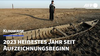 EUKlimawandelbehörde 2023 heißestes Jahr seit Beginn der Aufzeichnungen  AFP [upl. by Aglo437]