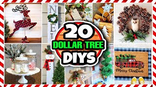 20 Dollar Tree DIY Christmas Decorations amp Ideas 🎄 [upl. by Laekim]