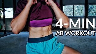 4MIN AB WORKOUT  Dana Lora [upl. by Esina832]