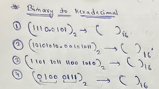 Binary to Hexadecimal conversion  Number System 2023  Best Method [upl. by Worrell]