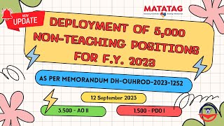 HIRING OF 5000 NON TEACHING POSITIONS IN DEPED  MrSecretariat [upl. by Jankey]