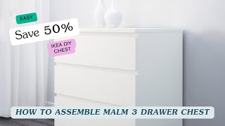 Fix Ikea MALM Chest with 3 drawers DIY  Part 1 [upl. by Leohcin94]