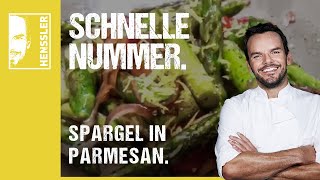 Schnelles SpargelRezept gratiniert in Parmesan von Steffen Henssler [upl. by Toma]