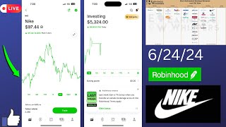 5000 Robinhood Options Trading Portfolio  NKE amp FDX Earnings  62424  robinhood daytrading [upl. by Michelle]