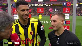 quotAnything can happen in English footballquot Deulofeu and Capoue speak after epic FA Cup comeback [upl. by Aylward]