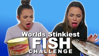 Stinky Fish Challenge  Merrell Twins [upl. by Mellins]