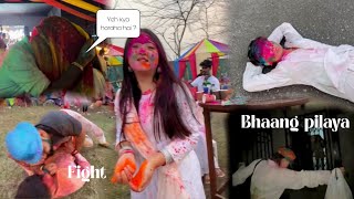 WHEN YOU CELEBRATE YOUR FIRST HOLI TOGETHER  BHAANG PILAYA  FIGHT  Xorem amp Gracy [upl. by Enilarac]