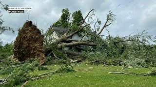 Tornado touches down in Chautauqua County trees down roofs taken off homes [upl. by Sims25]