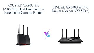 ASUS RTAX86U Pro vs TPLink Archer AX55 Pro 🛡️🎮Which Gaming Router is Better🔥 [upl. by Cloris]