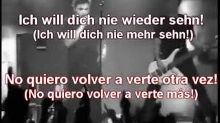 Oomph Ich Will Dich Nie Mehr Sehen  Lyrics AlemánEspañol [upl. by Armilda]