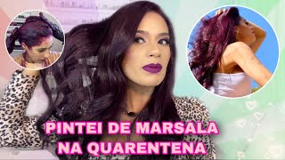 PINTEI O CABELO DE MARSALA novo visual com a Kostume kolor 🤭 [upl. by Aibsel]