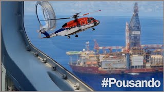 POUSO EMBARQUE DE HELICÓPTERO EM PLATAFORMA DE PETRÓLEO [upl. by Pry]