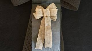 How to Make a Simple Burlap Bow [upl. by Anilem]