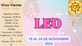 ♌Leo 18 al 24 de Noviembre 2024 Un compromiso dudoso🤝👀🙁 [upl. by Belayneh]