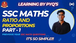 Lecture 8 SSC MATHS RATIO AND PROPORTIONS PYQs [upl. by Parthena]