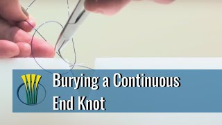 Burying the end knot in a continuous subcutaneous suture pattern [upl. by Meir34]