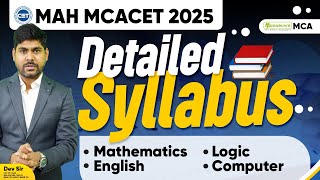 MAH MCA CET 2025  Detailed Syllabus  Mathematics  English  Logic  Computer [upl. by Maggee]