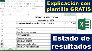 Estado de resultados PASO a PASO en EXCEL con plantilla GRATIS [upl. by Mlehliw]