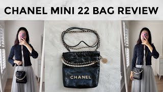 Chanel Mini 22 Bag Review  Mod Shots Pros amp Cons What Fits [upl. by Ydnal223]