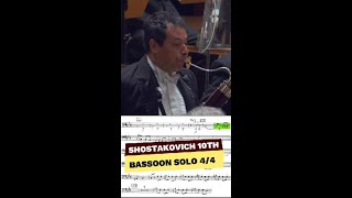 Bassoon Solo In Shostakovichs 10th Symphony bassoon orchestra [upl. by Audette97]