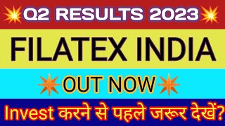 Filatex India Q2 Results 2022  Filatex India Results  Filatex India Limited Share Latest News [upl. by Malone]