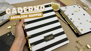 CADERNO ARGOLADO HAPPEN ANIMATIVA [upl. by Ahseiuqal]