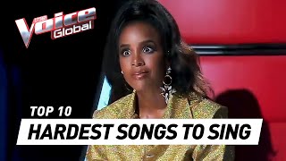 HARDEST SONGS to sing in the Blind Auditions of The Voice [upl. by Lidia]