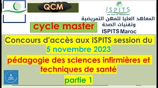 Concours daccès aux ISPITS  Master   pédagogie des sciences infirmières et techniques de santé [upl. by Arrac]