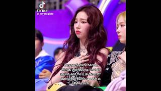 Idols reaction to GIDLE emotional speech at MMA 🥺 gidle aespa ive [upl. by Annat]