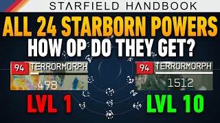 The ONLY Starborn Power Guide You Need  Lvl 1 vs 10 Analysis Ranking amp Tiers  Starfield Handbook [upl. by Denny]