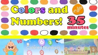 Colors and Numbers Song Collection for Toddlers  35 MINUTES  ELF Kids Videos [upl. by Aiynot245]