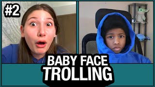 FAKE BABY trolls STRANGERS on OMEGLE BABY FACE TROLLING 2 [upl. by Ellehciram]