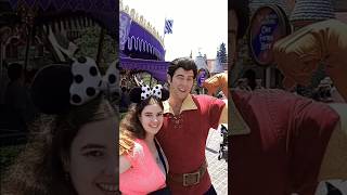 Meeting Gaston at Disneyland shorts [upl. by Anileme]