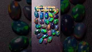 Black opal afrika ethiopia gemstone batupermata opal gems [upl. by Nired]