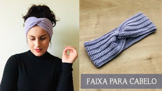 FAIXA PARA CABELO DE CROCHÊ  HEADBAND [upl. by Heall]