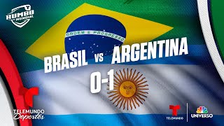 Highlights amp Goles Brasil vs Argentina 01  Telemundo Deportes [upl. by Eelsha965]