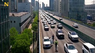 Un pompier sauve un conducteur sur une autoroute très fréquentée [upl. by Kcirtap402]