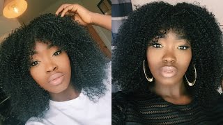 DIY  HOW TO MAKE FULL NO PARTKINKYCURLY WIGS [upl. by Nabila313]