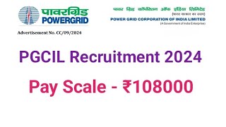 PGCIL Recruitment 2024  Total Vacancies 70  pay 108000 [upl. by Nerek]