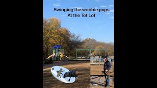 Swinging the wobble sticks at the tot lot metaldetecting [upl. by Loma]