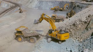 Massive Iron Ore Mining Operation  Unbelievable Excavator amp Dump Truck Power [upl. by Aryam]