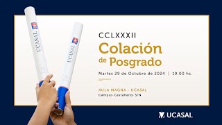 CCLXXXII Colación de Posgrado  29 de Octubre [upl. by Saretta]