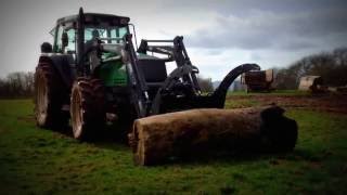 Log Grab by Evans amp Reid  In operation on Valmet tractor [upl. by Pears904]