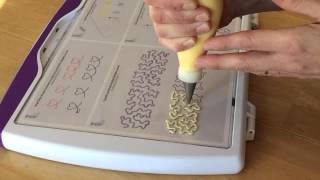 Cake Decorating Piping Techniques How to Make Cornelli Lace [upl. by Annelak]