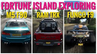 Forza Horizon 4 Fortune Island  BMW M5 F90 Ram Rebel TRX amp Funco F9 Gameplay Exploring [upl. by Nylesoy]