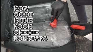 KOCH CHEMIE POL STAR  LEAHTER ALCANTARA AND FABRIC CLEANER TEST amp REVIEW [upl. by Nomzed795]