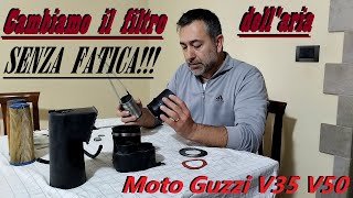 Montaggio filtro aria Moto Guzzi V35 V50 grazie a un piccolo segreto Air filter replacement [upl. by Rik503]